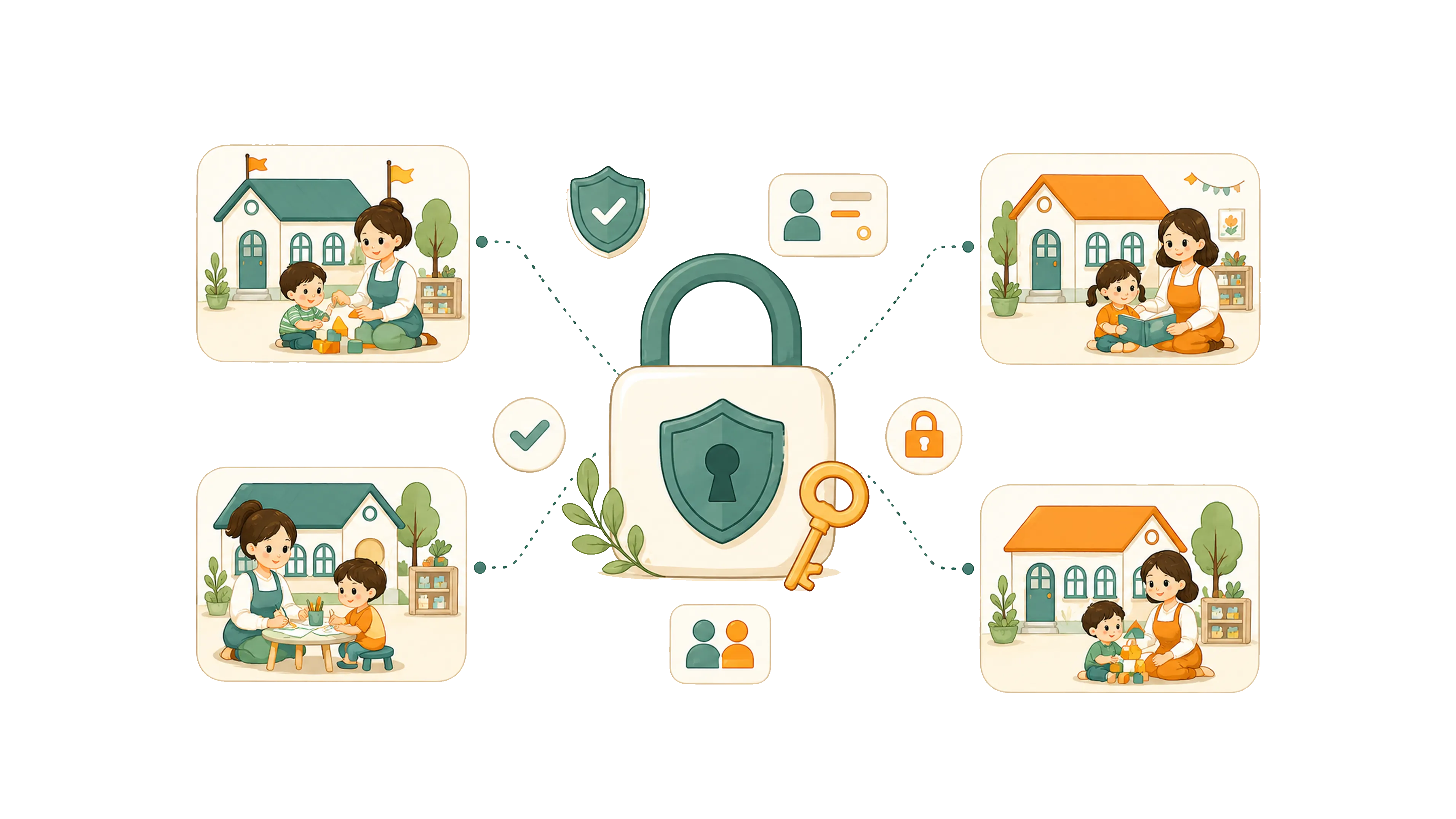 Security and role management for multi-location childcare centers